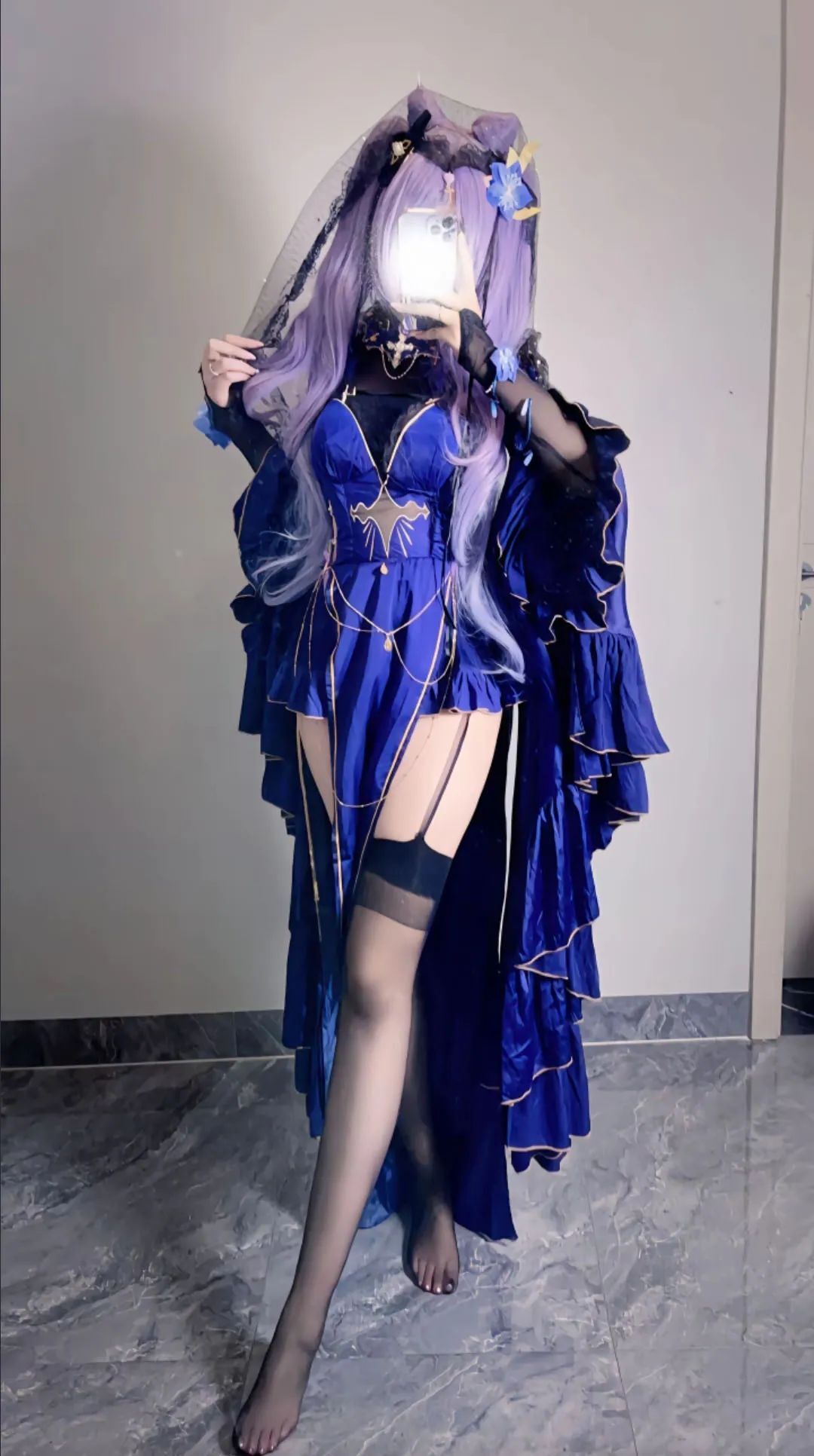 原神cos：睡衣雷神，泳装优菈太美了！白丝婚纱绫华！黑丝旗袍申鹤，单边白丝刻晴让人狂喜！