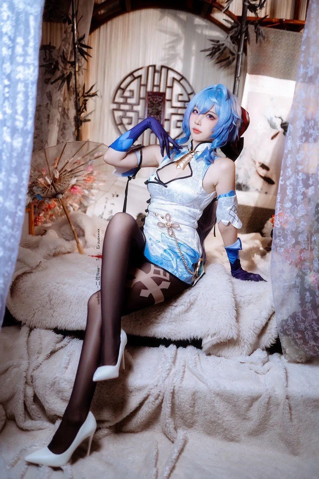 原神cos：白丝+兔女郎，心海太萌了！泳装妮露，雷神女仆，旗袍甘雨，红色旗袍申鹤太顶了！