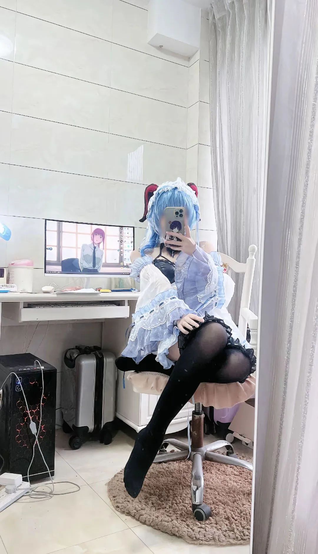 原神cos：黑丝+皮裤，兔女郎甘雨太顶了！白丝制服刻晴！女仆绫华雷神让人狂喜！黑丝旗袍申鹤！