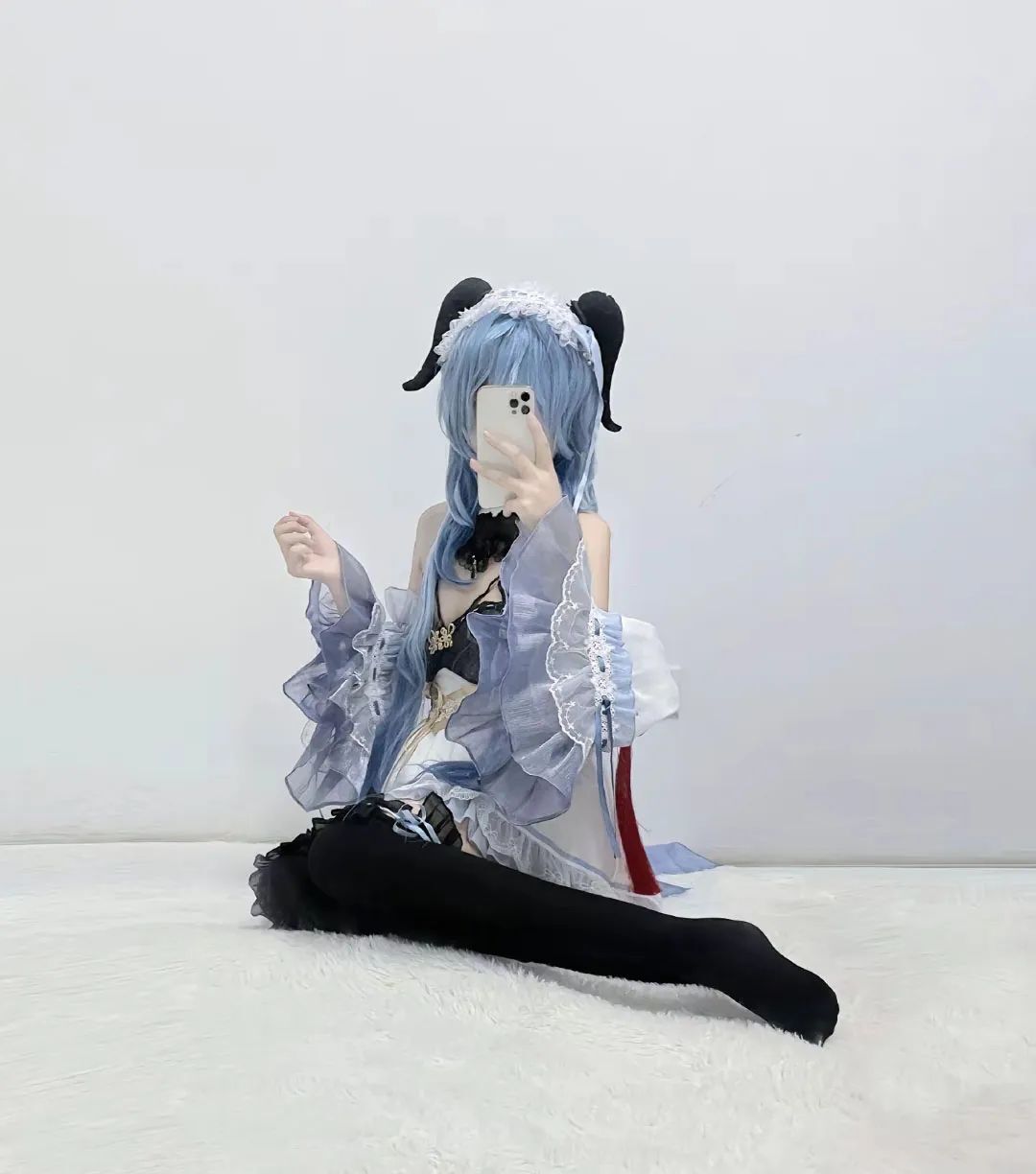 原神cos：黑丝+皮裤，兔女郎甘雨太顶了！白丝制服刻晴！女仆绫华雷神让人狂喜！黑丝旗袍申鹤！