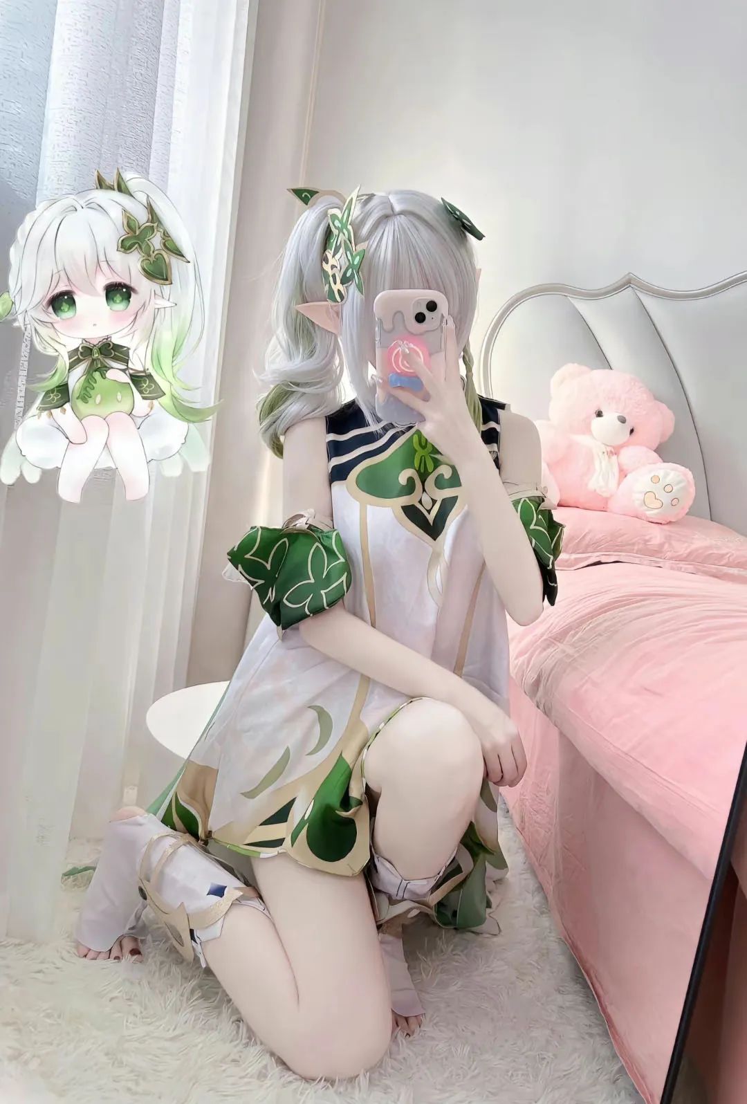 原神cos：白丝+婚纱，花嫁刻晴太可爱了！女仆莫娜让人狂喜！兔女郎甘雨，黑丝旗袍申鹤谁看了不迷糊？