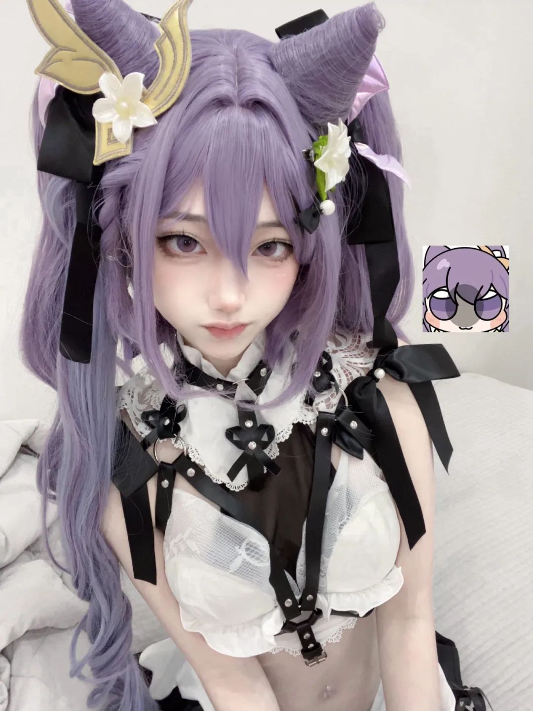 原神cos：黑丝+紧身皮裤，兔女郎雷神太顶了！大长腿女仆绫华！黑丝制服申鹤，刻晴让人狂喜！