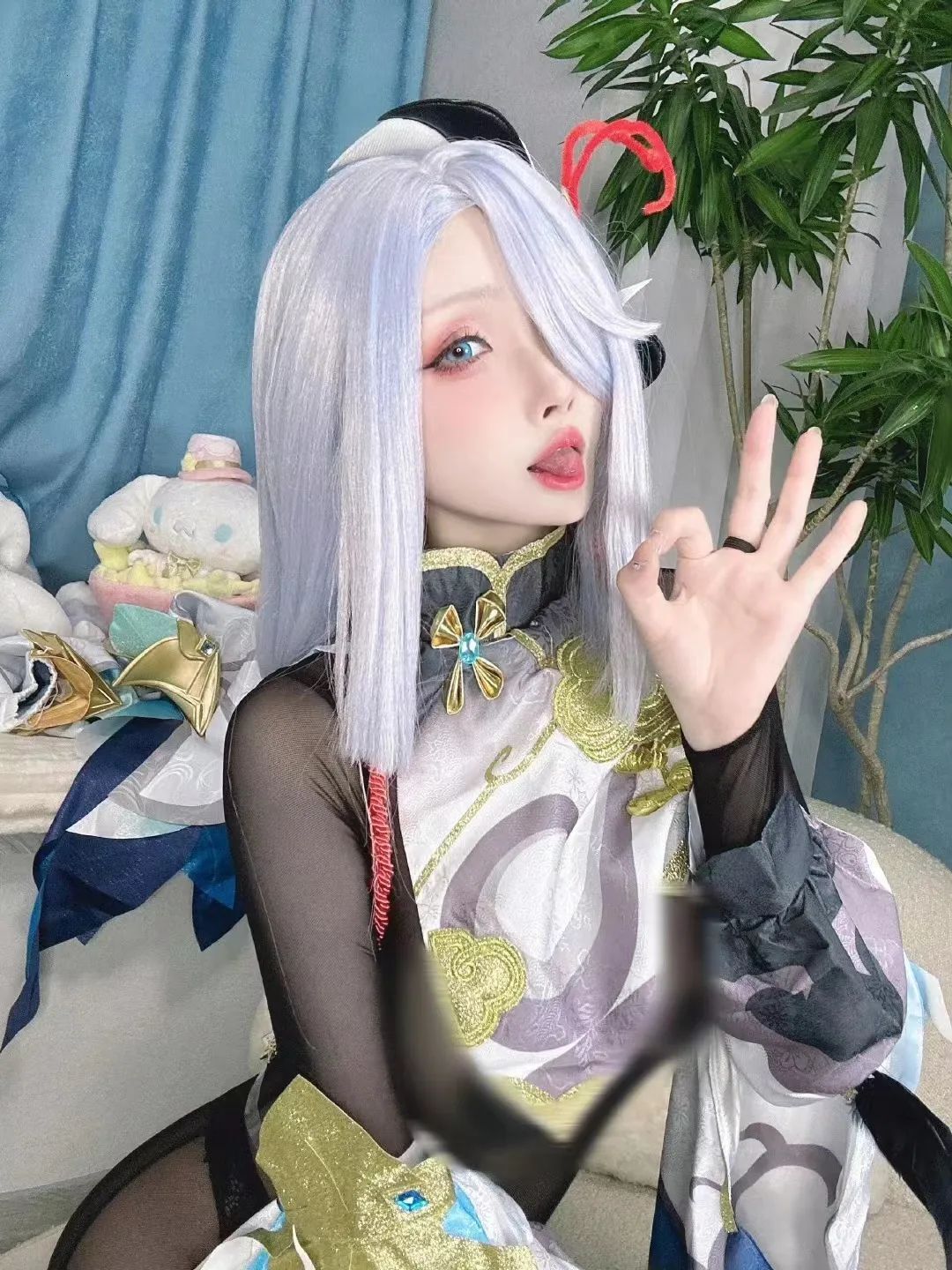 原神cos：男友视角甘雨太顶了！雷神邪魅一笑，黑丝修女装优菈太御了！