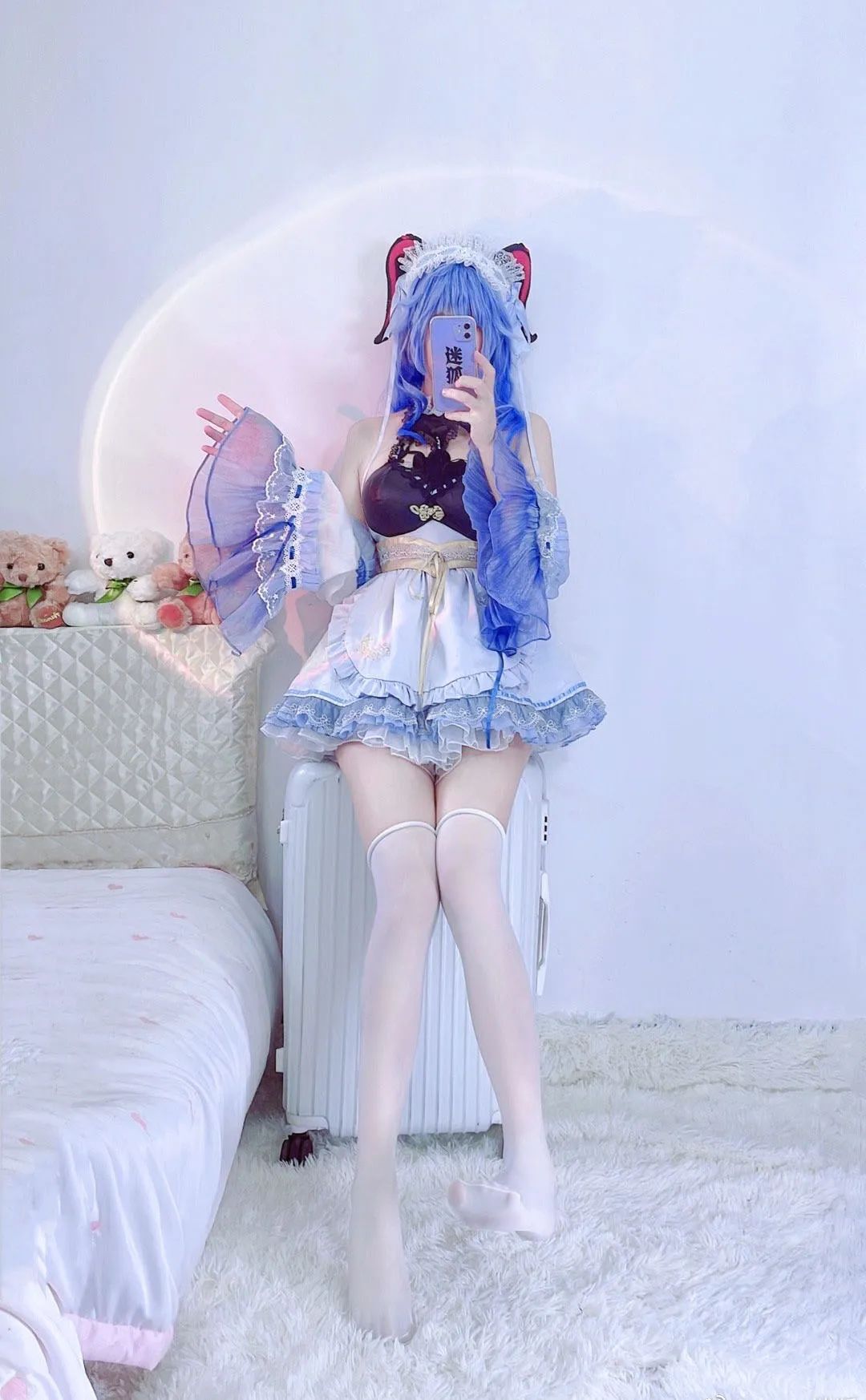 原神cos：黑丝+白色制服，雷神太顶了！绷带宵宫真御！早柚变大了！
