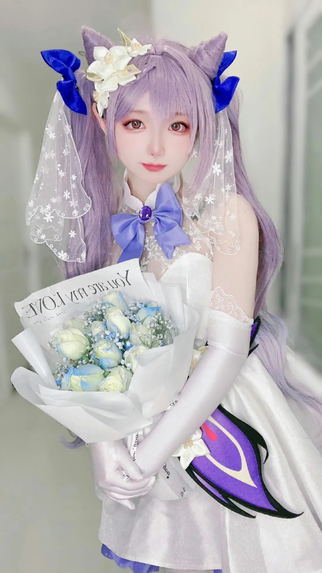 原神cos：白丝+连衣裙，甘雨新服装真清爽！优菈狂秀好身材！女士大长腿真是绝美！