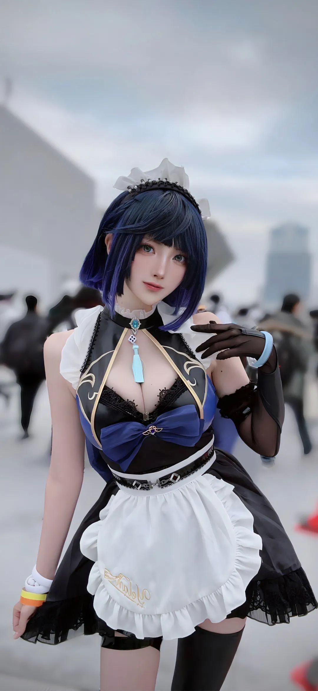 原神cos：黑丝+皮裤，制服刻晴太御了！影宝厨娘！女仆夜兰！制服雷神，JK水神萌翻！