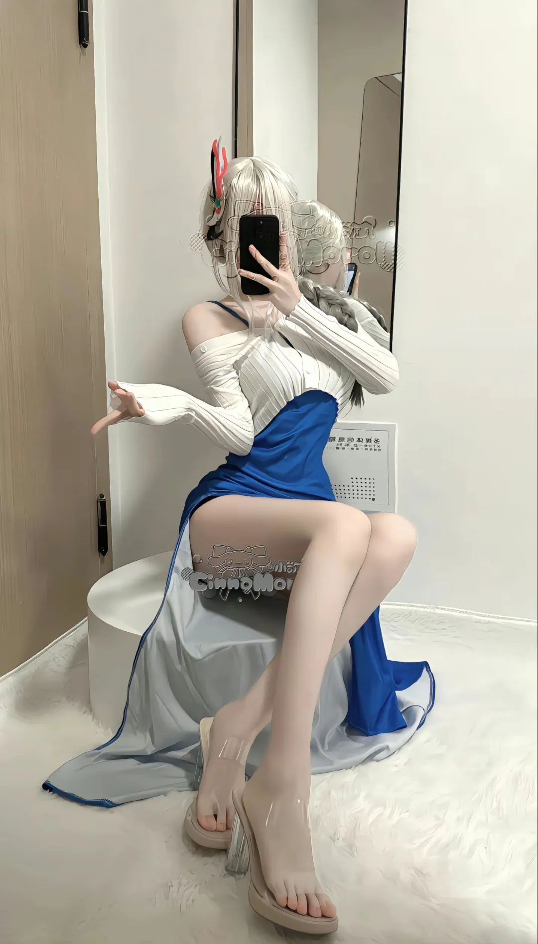 原神cos：勒肉白丝+制服，刻晴太清凉了！白丝JK绫华，雪白婚纱神子太顶级了！