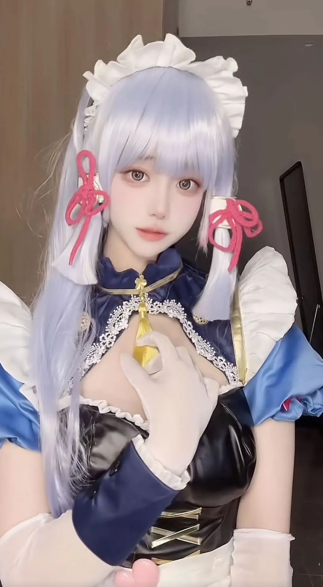 原神cos：白丝+女仆装，绫华大小姐太美了！白丝邪魅刻晴！旗袍申鹤，雷神黑丝太顶了！