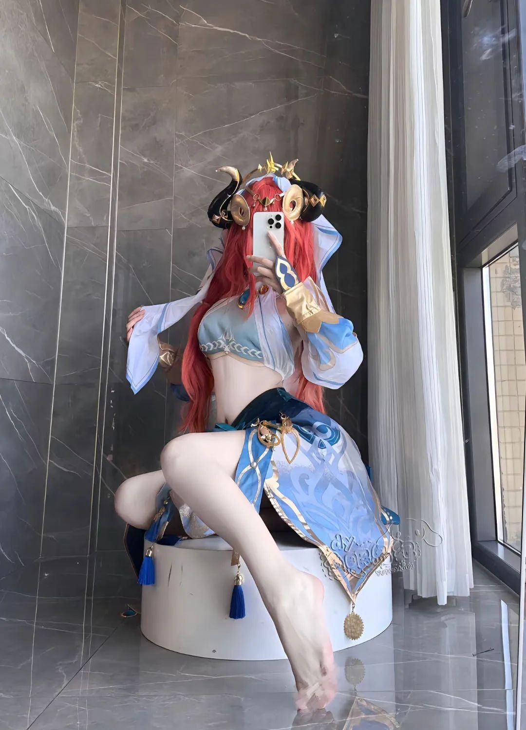 原神cos：女仆装胡桃可爱爆了！黑丝制服雷神太顶级！白丝婚纱绫华让人想娶回家！
