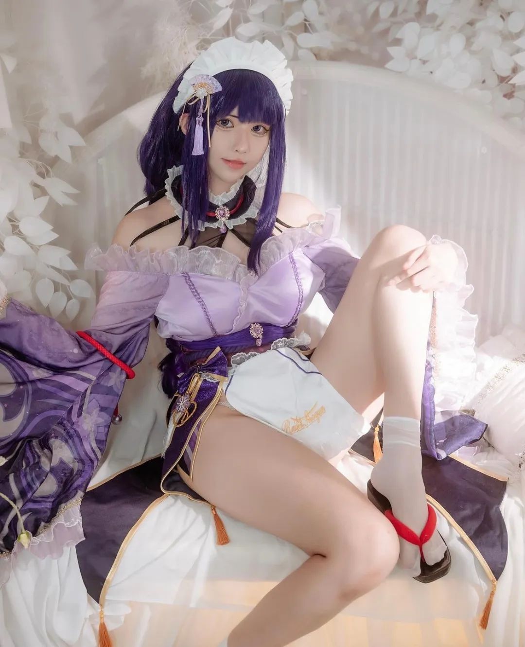 原神cos：女仆装八重神子太美了！白丝制服刻晴，黑丝旗袍申鹤，兔女郎心海让人狂喜！