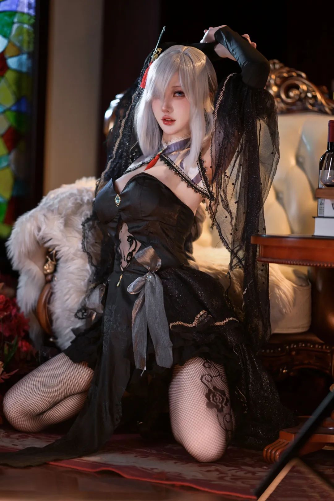 原神cos：黑丝+旗袍，申鹤太美了！女士大长腿真好看！邪魅雷神，神子大人的旗袍装太顶级了！