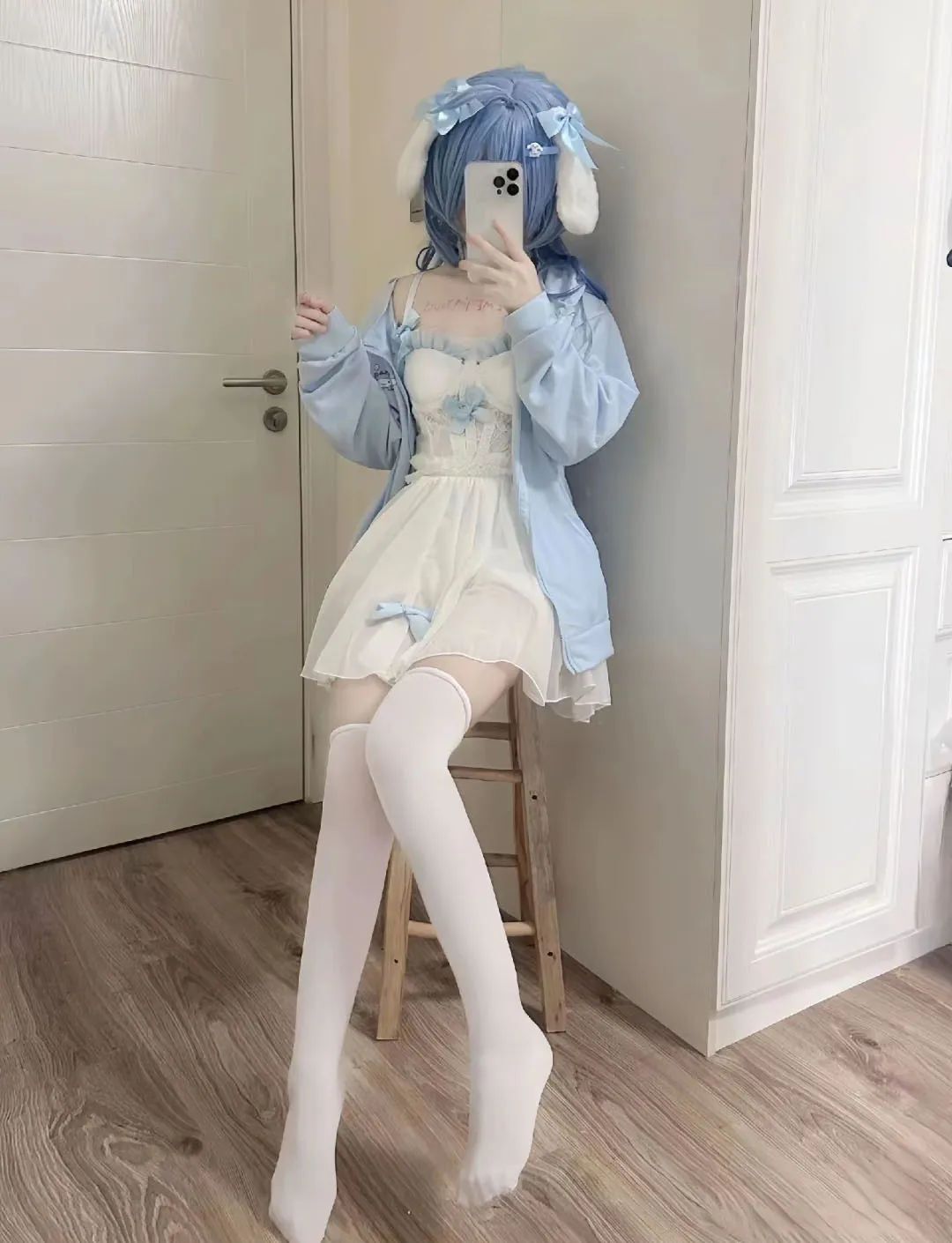 原神cos：黑丝+皮裤，兔女郎甘雨太顶了！白丝制服刻晴！女仆绫华雷神让人狂喜！黑丝旗袍申鹤！