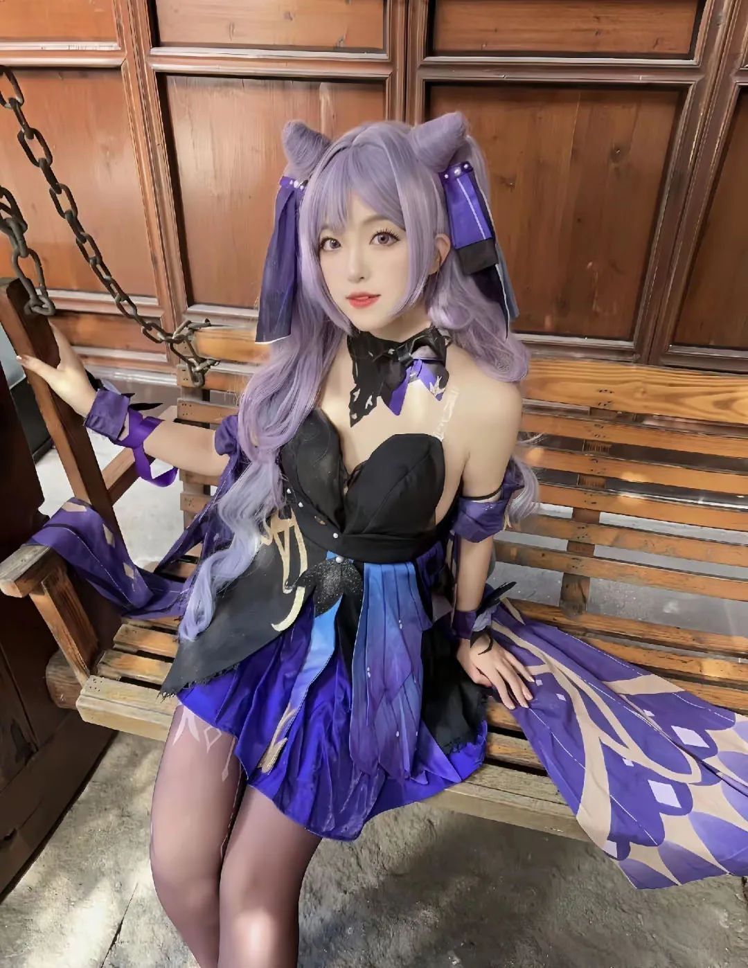 原神cos：黑丝+双马尾，女仆莫娜太美了！泳装妮露，和服雷神，绮良良表情太萌了！