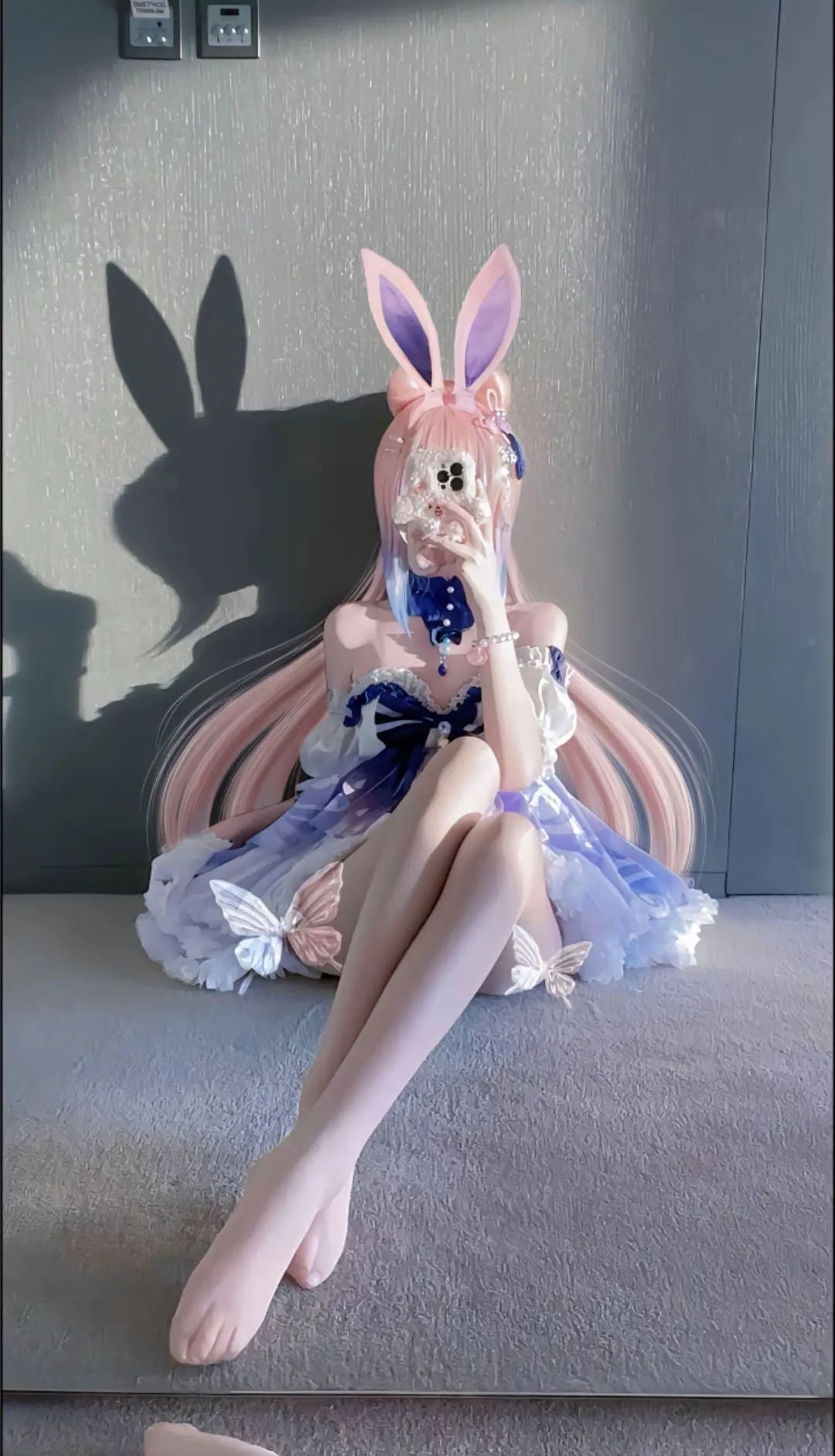 原神cos：破洞黑丝+制服，甘雨太顶了！超短裙心海巨可爱！黑丝双马尾莫娜，黑丝皮裤雷神让人狂喜！
