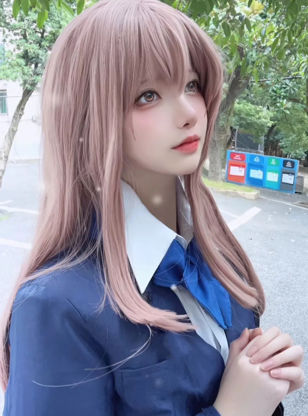 无法表达的爱意，何时才能传递给你 。以声之形 塑花之形 将你之名 刻于我心#西宫硝子#声之形#cos