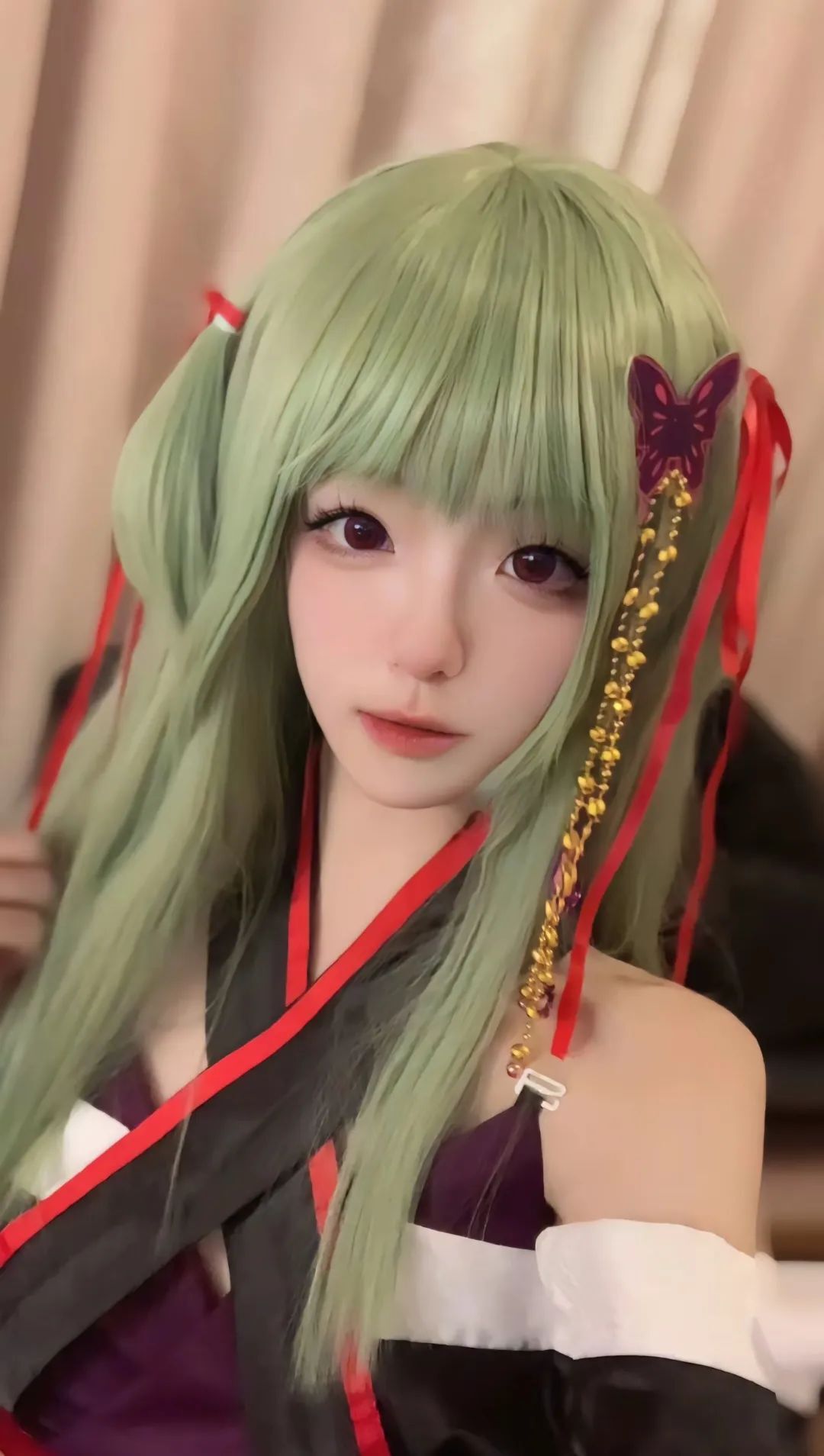 “愿你不用再独与明月为伴，因为总是有人会幸福着你的幸福”#galgame#千恋万花#幼刀丛雨#cos#甜妹