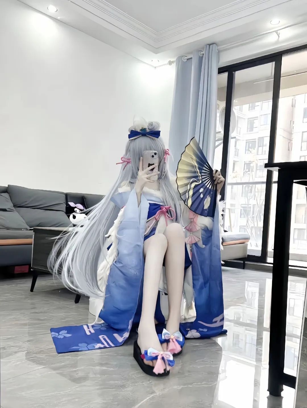 「雪雾银妆素，桔高映琼枝。」嗯···美景当前，只差一壶茶与之相衬呢。#神里绫华#原神#原神枫丹#cos#甜妹