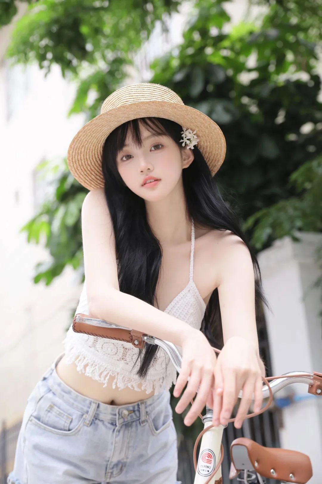夏日单车少女