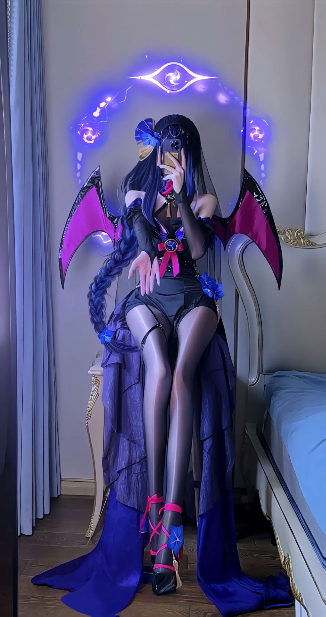 cosplay原神| 雷电将军  浮世景色百千年依旧 人之在世却如白露与泡影！旅行者 你要这只女仆将军还是要这只魅影将军OVO