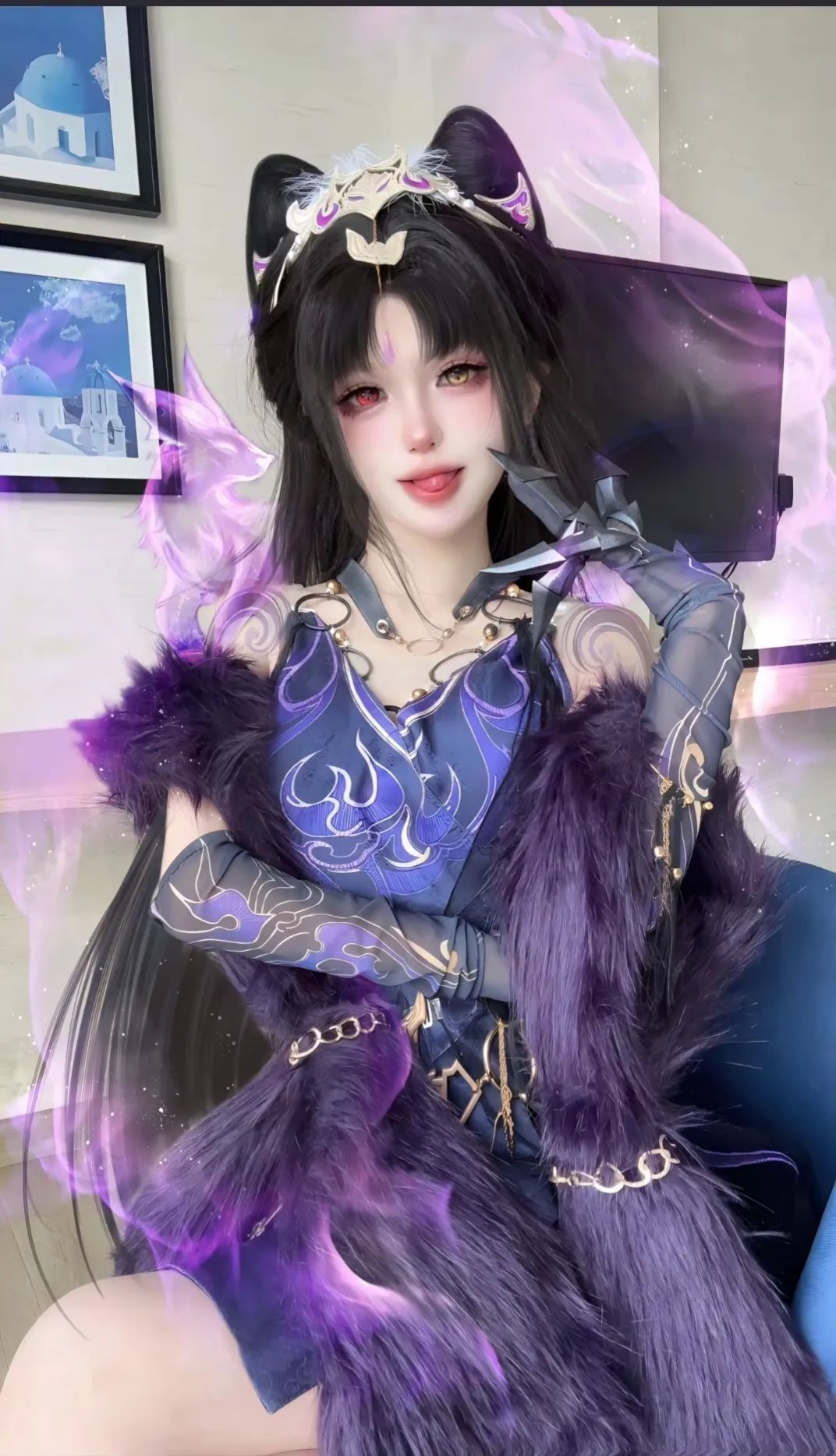 “臣服于我的脚下吧”你的灵魂我收下了#玉玲珑#cos#狐狸#永劫无间#御姐