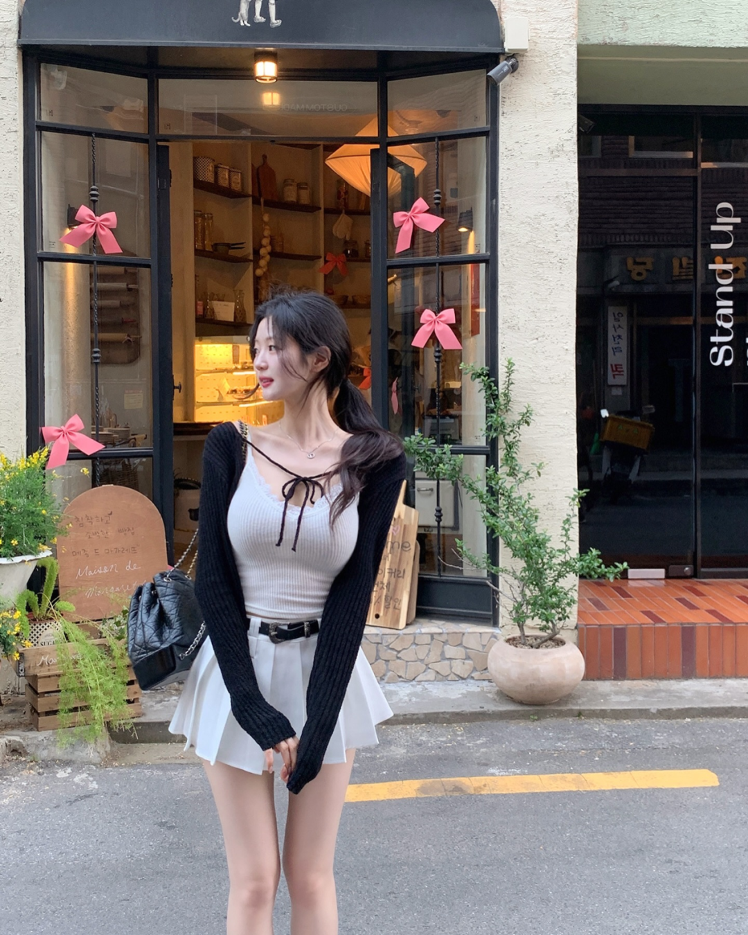 身材也太好了吧！笑容也灿烂！