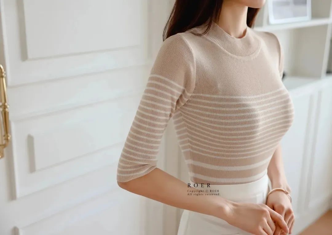 孙允珠图鉴824，条纹淑女小资情调