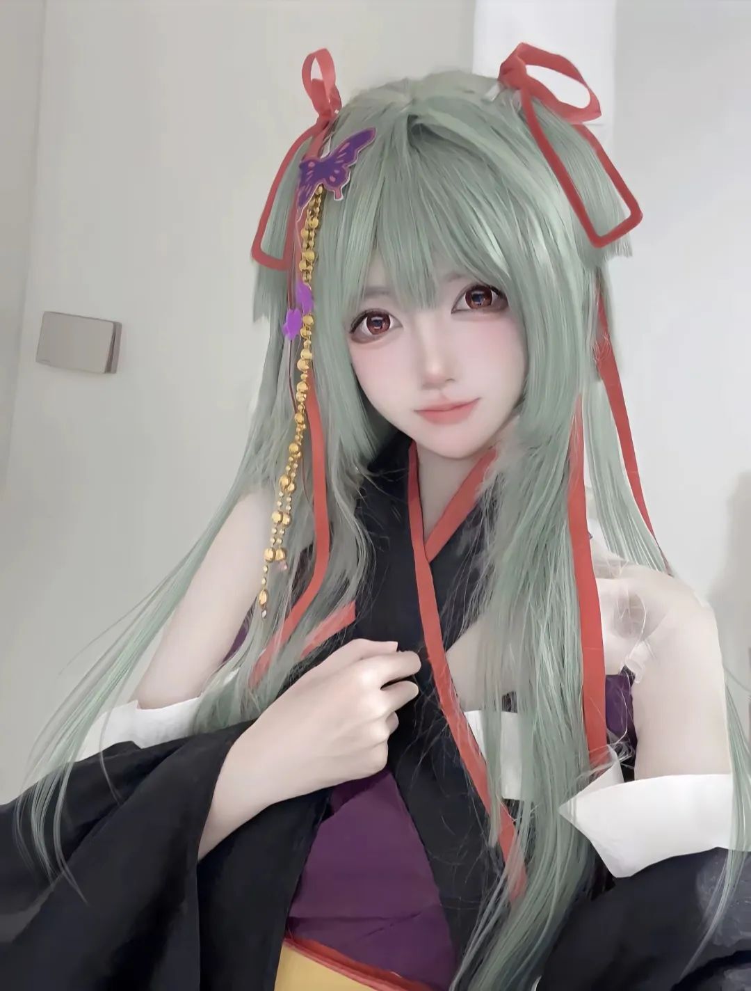 “愿你不用再独与明月为伴，因为总是有人会幸福着你的幸福”#galgame#千恋万花#幼刀丛雨#cos#甜妹