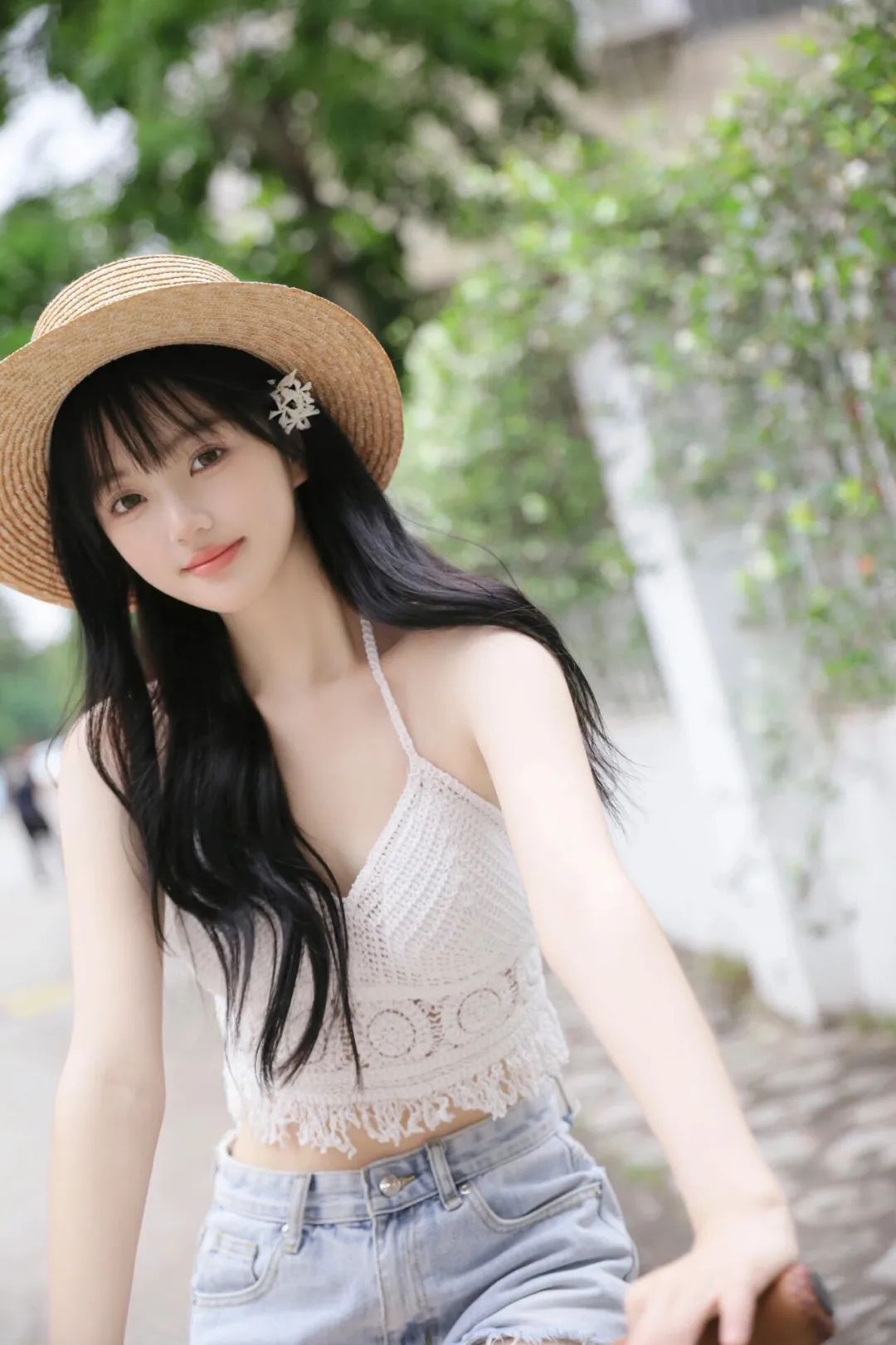 夏日单车少女