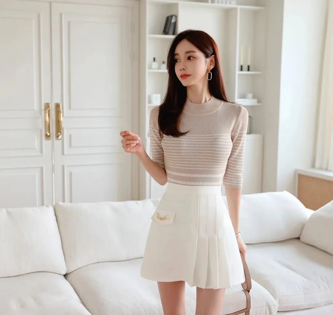 孙允珠图鉴824，条纹淑女小资情调