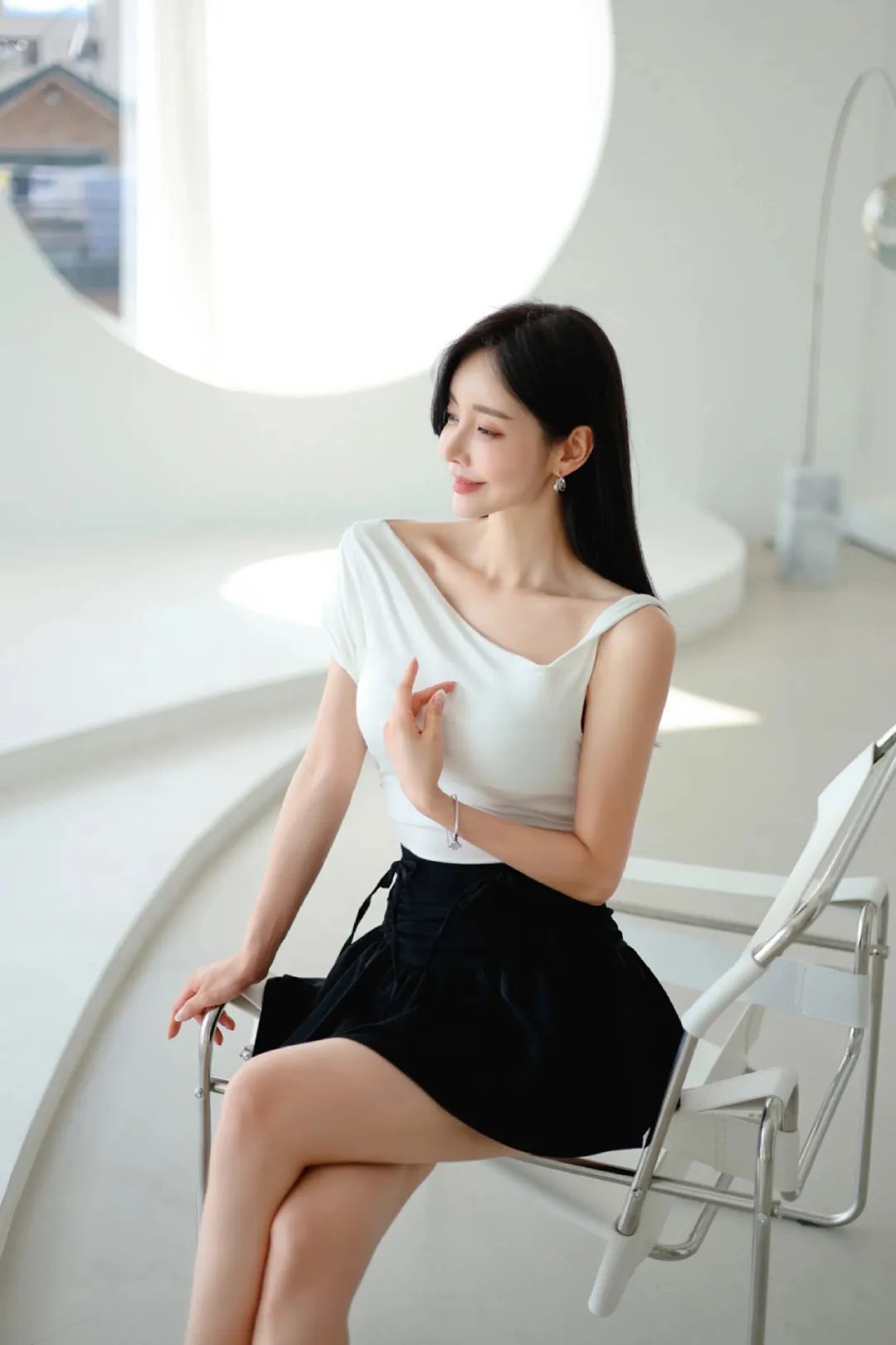 孙允珠图鉴850，系带双层散摆半身裙