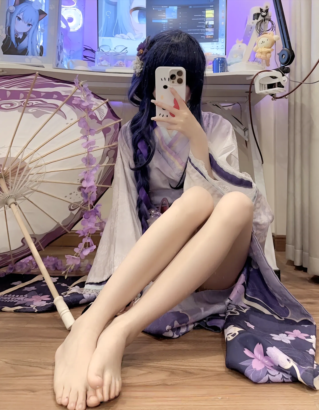 cosplay原神| 雷电将军  浮世景色百千年依旧 人之在世却如白露与泡影！旅行者 你要这只女仆将军还是要这只魅影将军OVO
