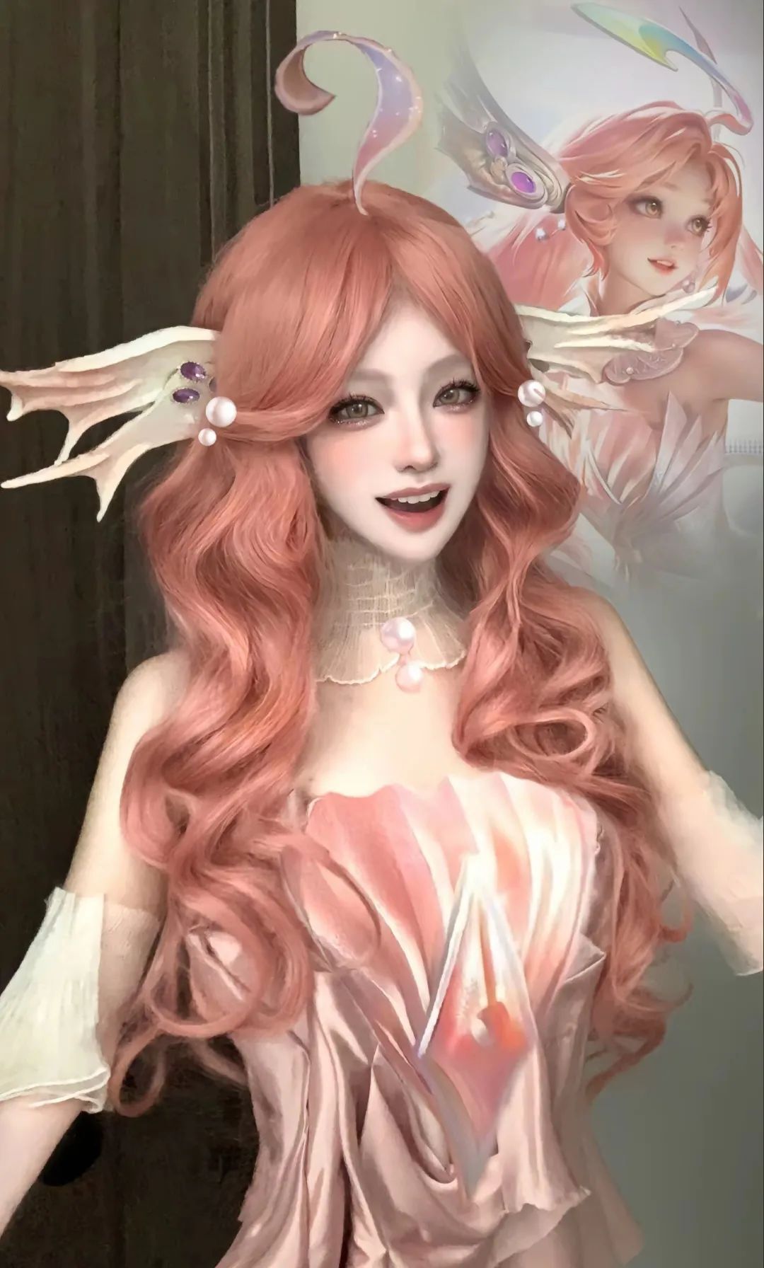 是粉色的人鱼朵朵！#cos#朵莉亚#朵莉亚520限定皮肤#朵莉亚心动手记