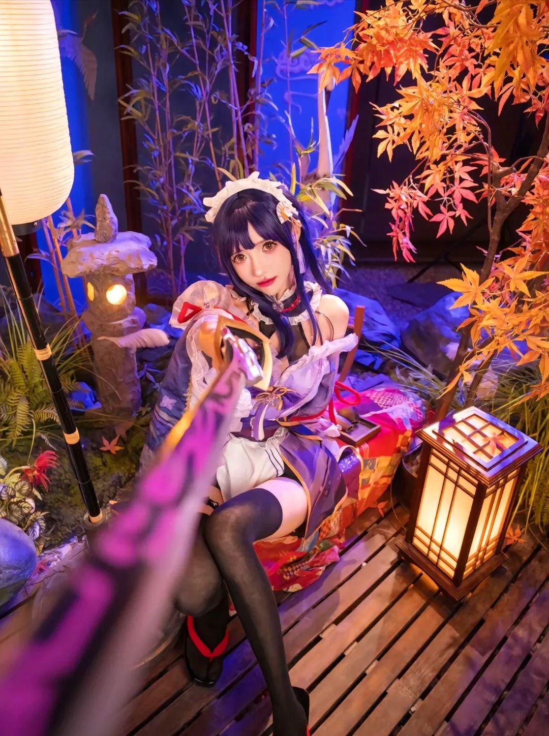 cosplay原神| 雷电将军  浮世景色百千年依旧 人之在世却如白露与泡影！旅行者 你要这只女仆将军还是要这只魅影将军OVO