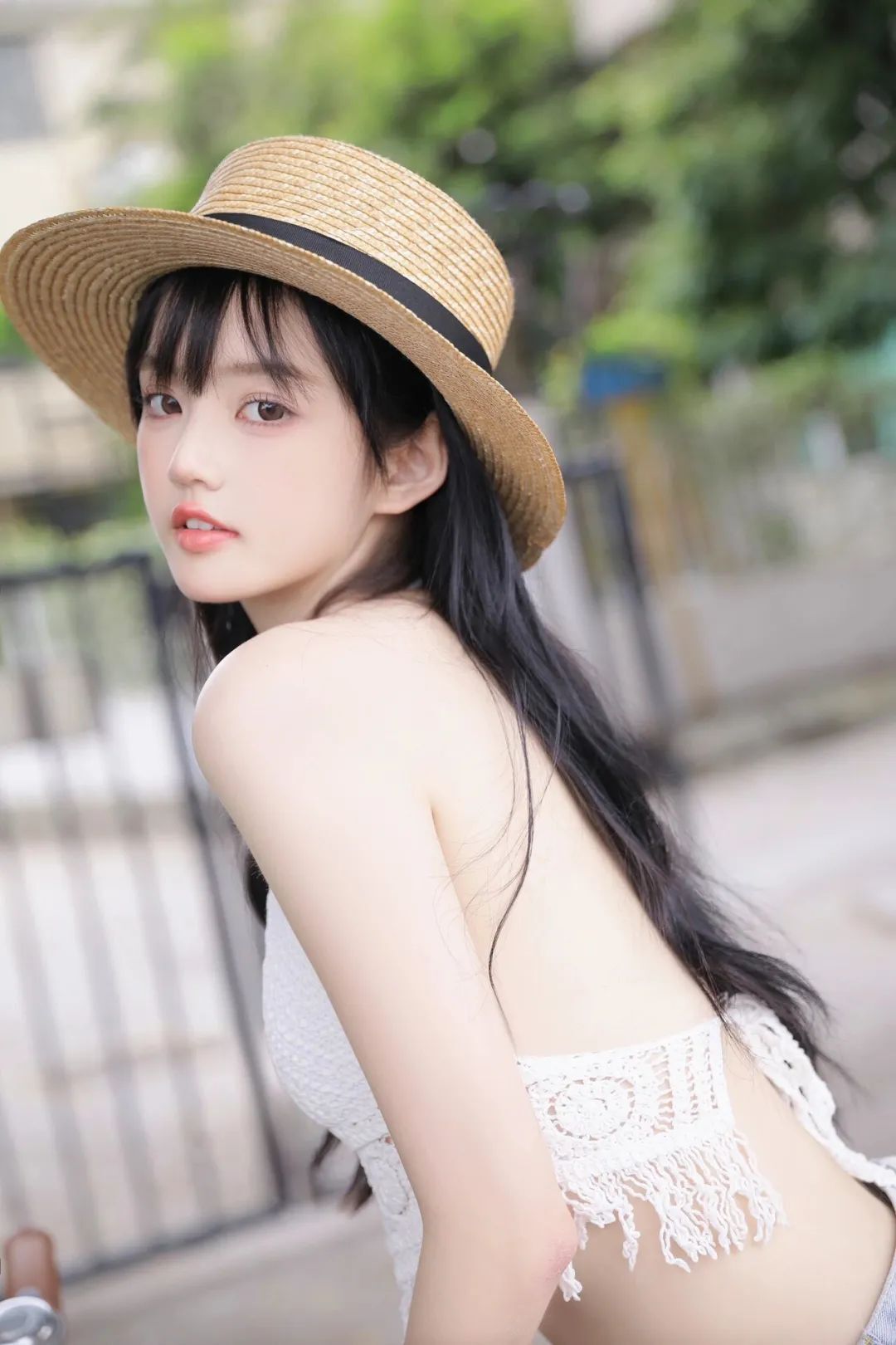 夏日单车少女