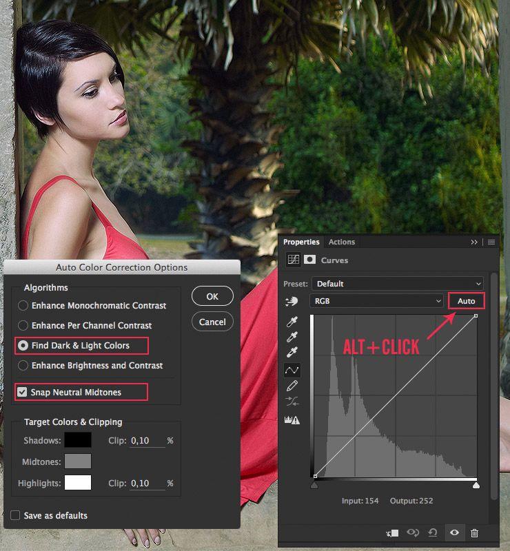 Color tint correction. Photoshop CC tutorial