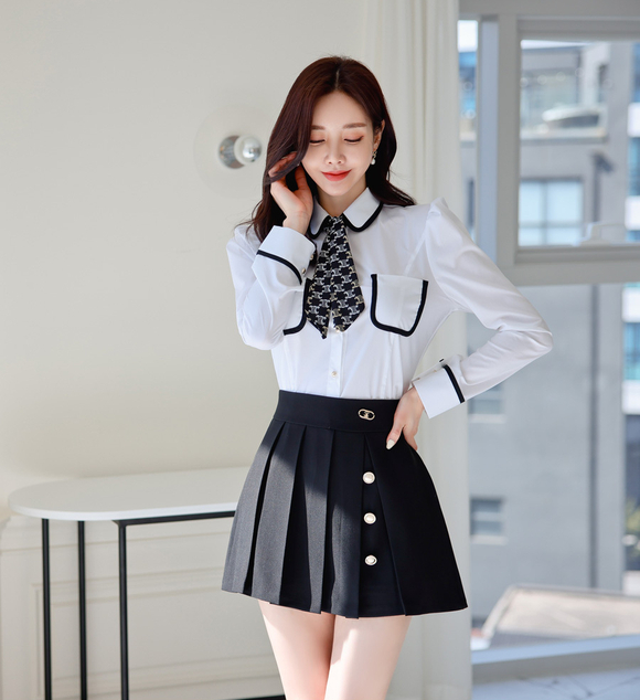 230806_RO更新(细雨梅花彩纹领带学院百褶裙)