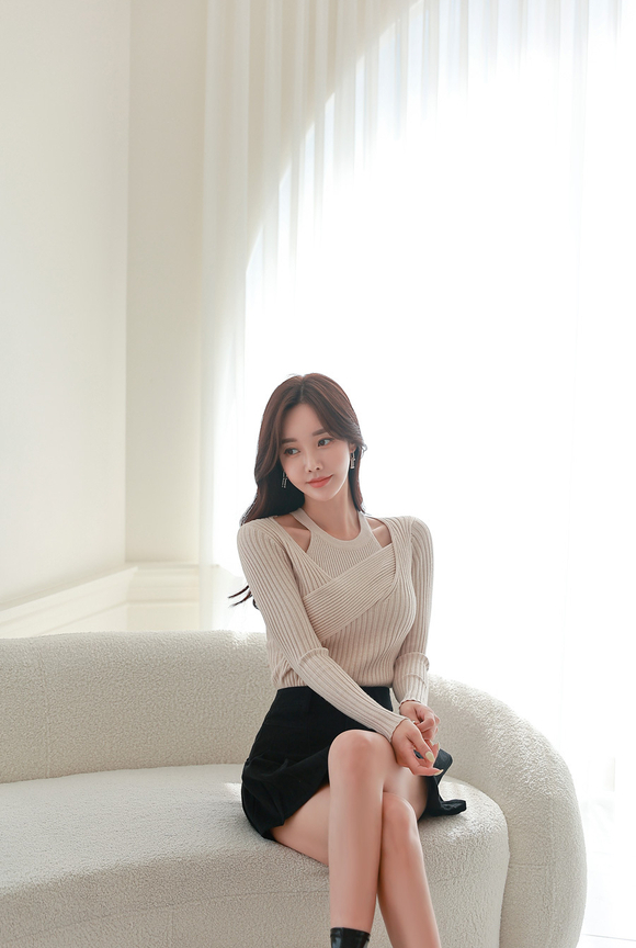 240507_RO更新(螺旋藕色亚麻质感都市条纹裙)